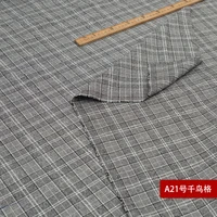 145cm x 50cm polyester cotton blend twill check soft cloth yarn dyed plaid suit fabric for clothes trousers bags dress