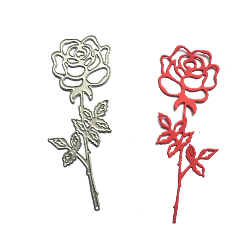 Rose Flower Открытки для изготовления штампов высечки карты бумажное ремесло тиснение украшение в форме Совы вырезание бумаги - Цвет: Rose Flower