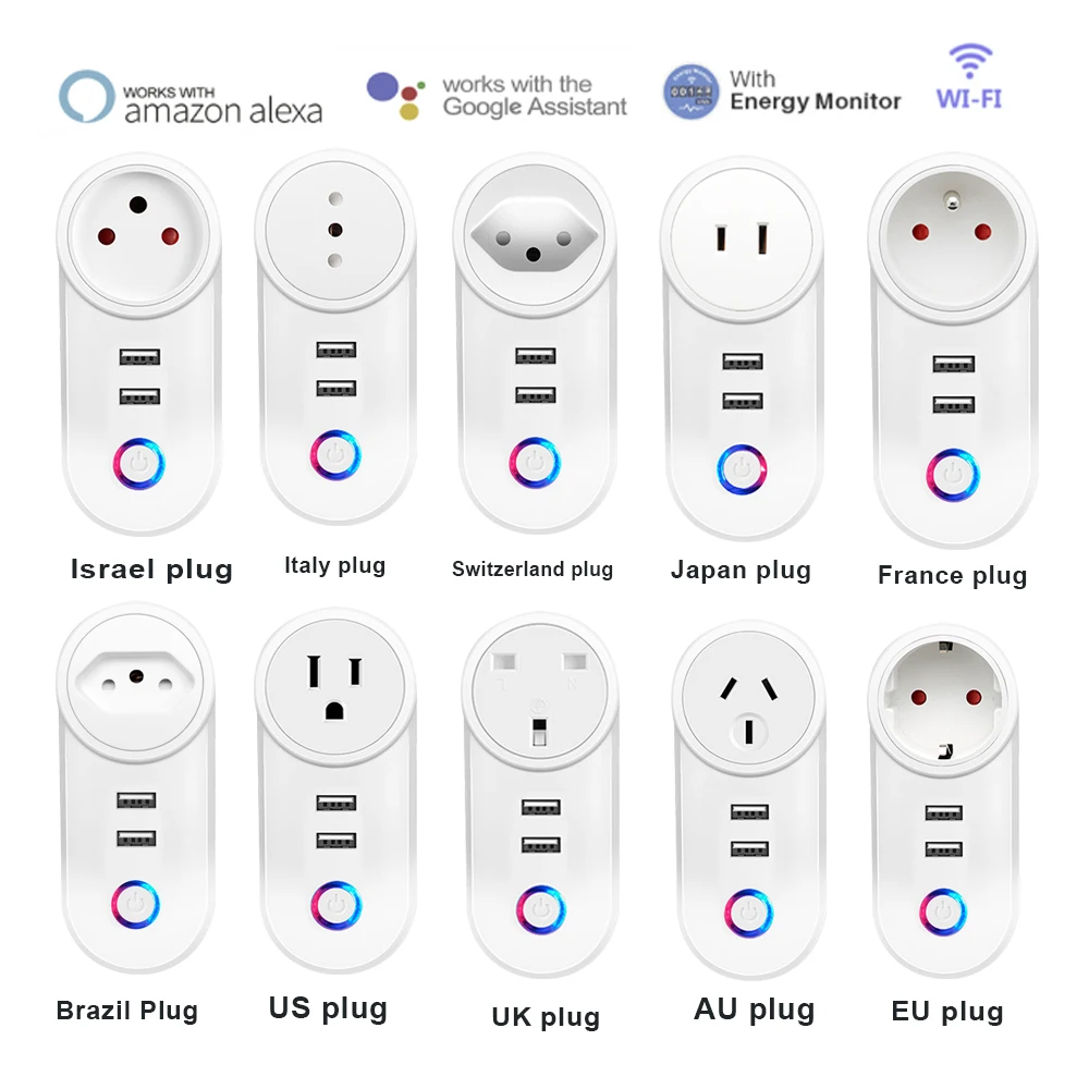 Умная розетка для мобильного телефона с USB портом зарядки таймером и поддержкой