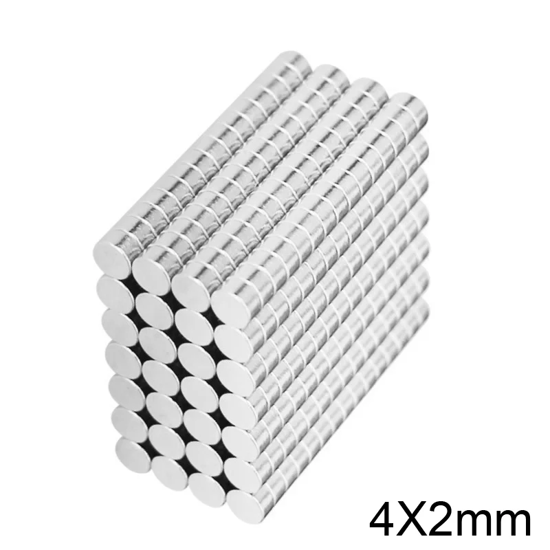 50/100/200/500/1000PCS 4x2 mm Rare Earth Magnets Diameter 4x2mm Small Round 4mm*2mm Permanent Neodymium Disc 4*2|Магнитные