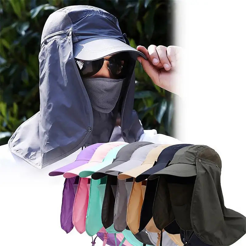 

Quick-dry Sun Protection UV Fisherman Hat Foldable Windproof Sun Visor Hat for Fishing Camping Hiking Outdoor Sport Leisure Hats