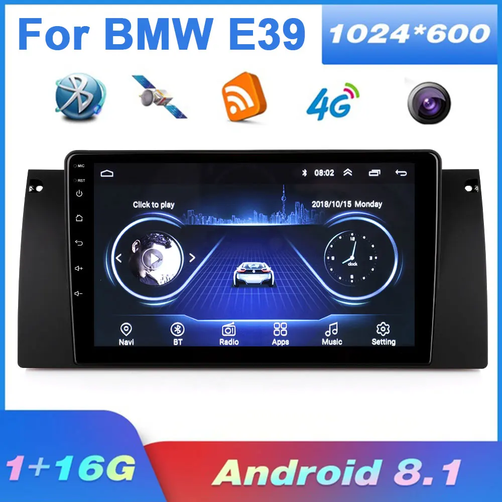 Автомобильный мультимедийный плеер радио WIFI Android 8 1 для BMW E39/X5 04-06/5 95-03/X5 00-06(E53) + 16G