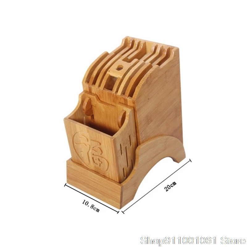 Bamboo Wood Knife Holder Kitchen Supplies Storage Tool Shelf Chopstick Multi-function Rack | Дом и сад