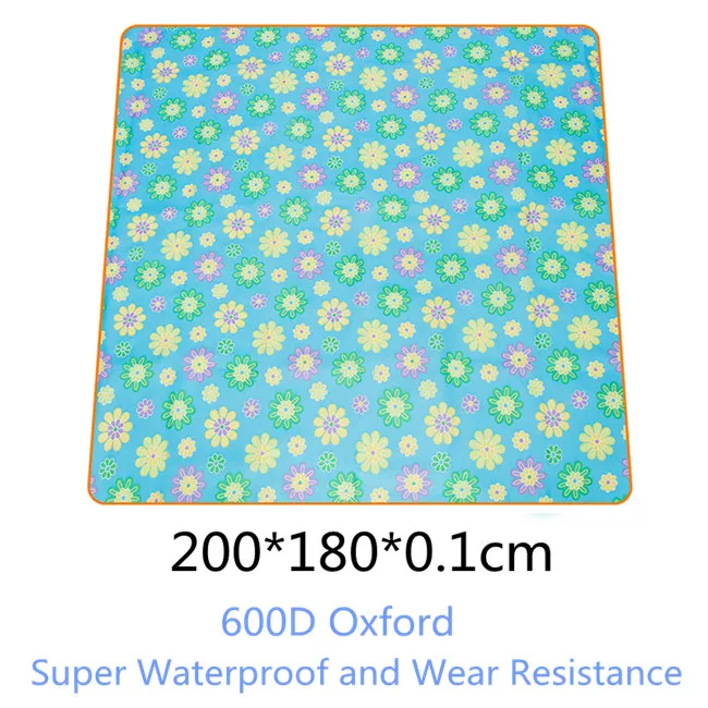 600D Oxford Машинная стирка, 200*200 см, коврик для кемпинга, коврик для пикника, коврик для пляжной палатки, одеяло, детский плед, детский коврик, влагостойкий коврик - Цвет: 600D Oxford