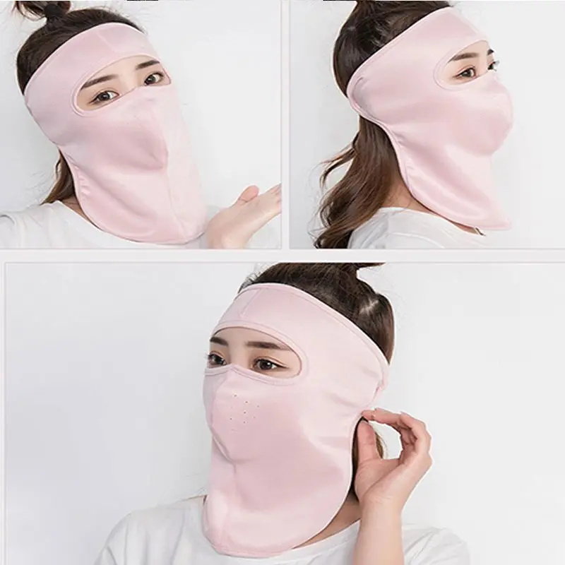 Full Face Mask UV Protection Sun Shade Breathable Masks Ice silk Neck Protector Cycling Hiking Climbing Sports Accessories