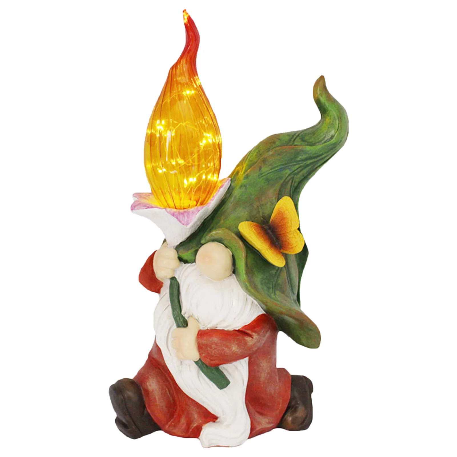 

1PCS Resin Gnome Figure Sculpture With Solar Lantern Garden Figurine Dwarf Craft Garden Landscape Garden Statue Economical