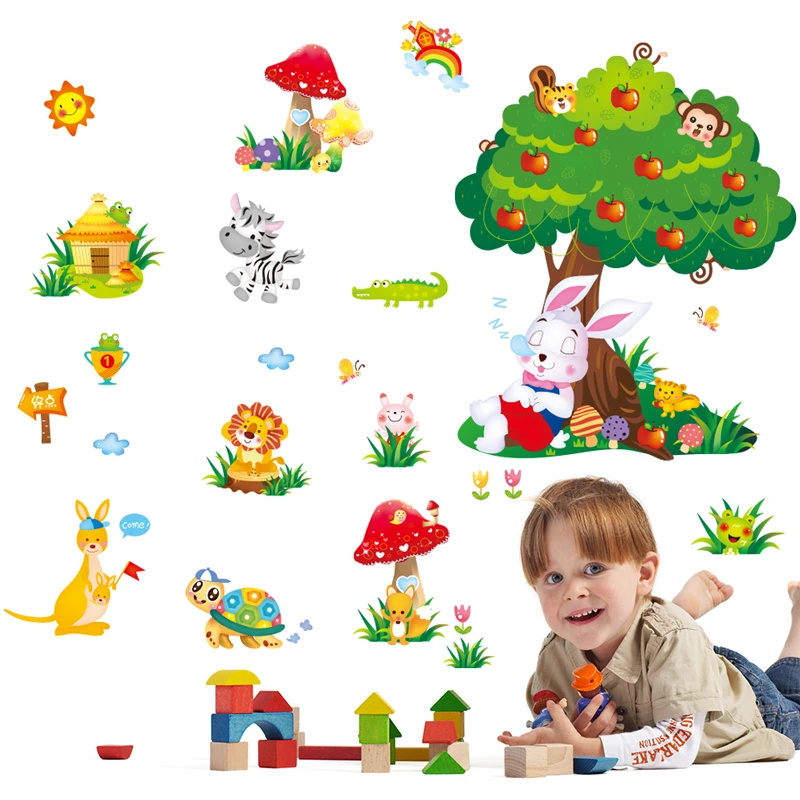 Наклейки на стену в виде черепахи кролика|Наклейки стену| |