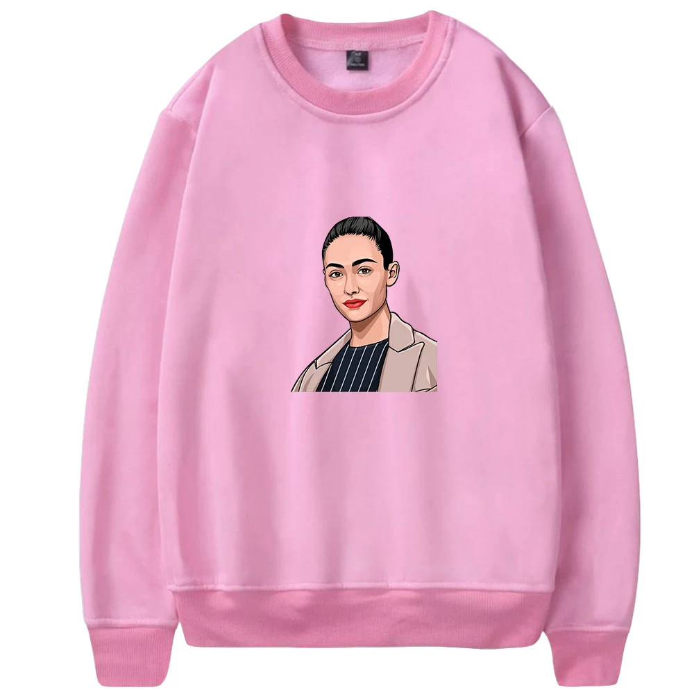 

2021 New Emmy Rossum 2D Print O-Neck Sweatshirt Harajuku Round Collar
