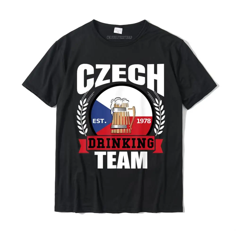 Czech Drinking Team Funny Republic Flag Beer Party Gift Idea T-Shirt T Shirt Tops Shirt Brand New Cotton Custom Custom Men