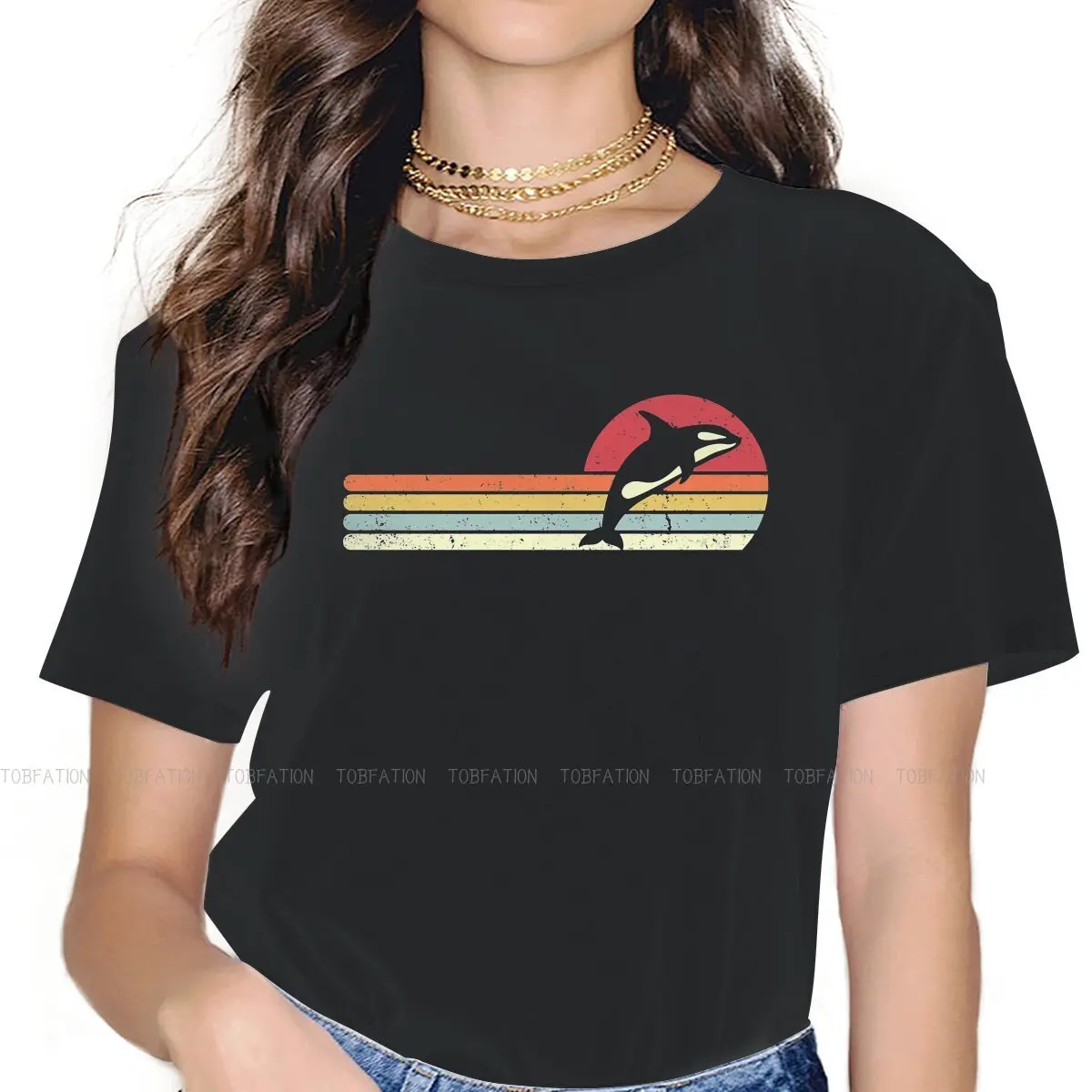 

Killer Hip Hop TShirt Whale Sea Animal Style Streetwear Casual T Shirt Women Tee Unique