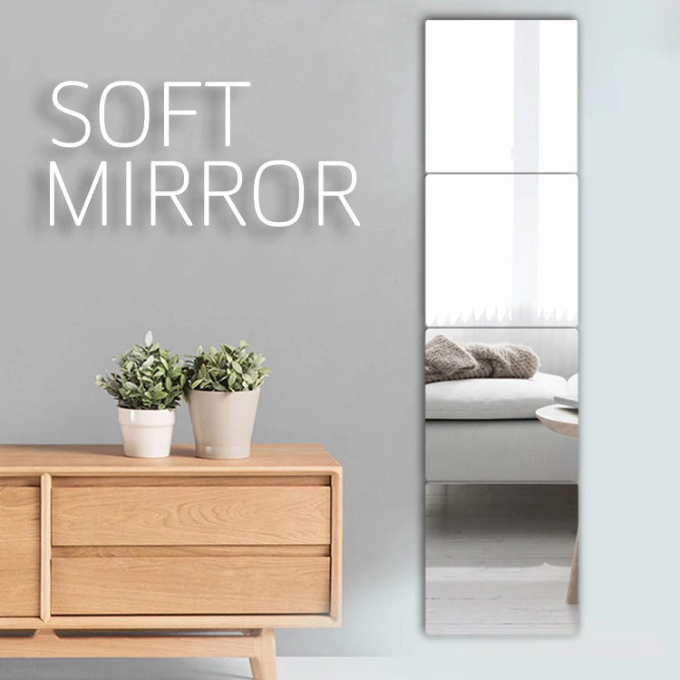 1 шт. мягкий зеркальный Стикеры зеркальная поверхность зеркала практики под