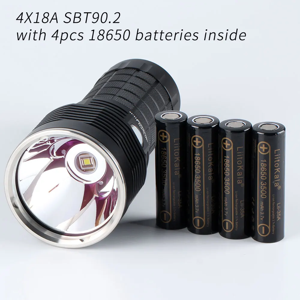 Фонарик Convoy 4X18A SBT90.2 5400lm с контролем температуры и зарядным интерфейсом type c 4