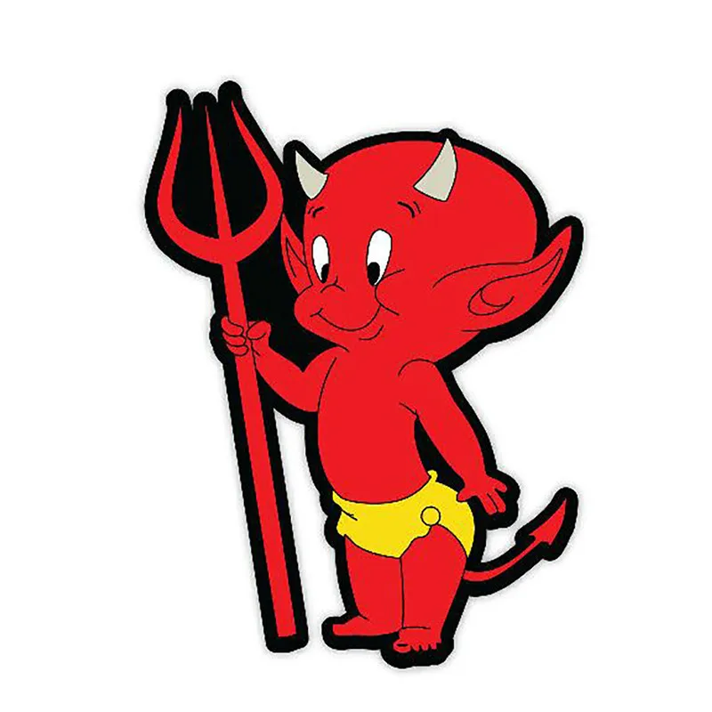 

Cover scratches Car Stickers Little Devil Bad Sticker Vinyl Decal Funny Car Styling Decal for Car Truck Window Bumper 13cmX10cm