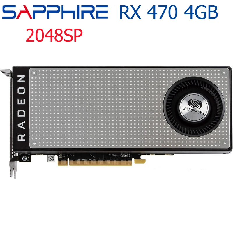 SAPPHIRE RX 470 4GB Graphics Cards For AMD Radeon GPU RX470 Video Cards PC Computer Game Map HDMI Not Mining 2048 sp Used Card