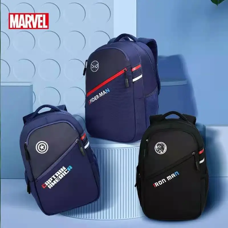 Школьный портфель для мальчиков Disney Marvel, ортопедический рюкзак на плечо для начальной школы, Капитан Америка, Человек-паук, класс 1-5