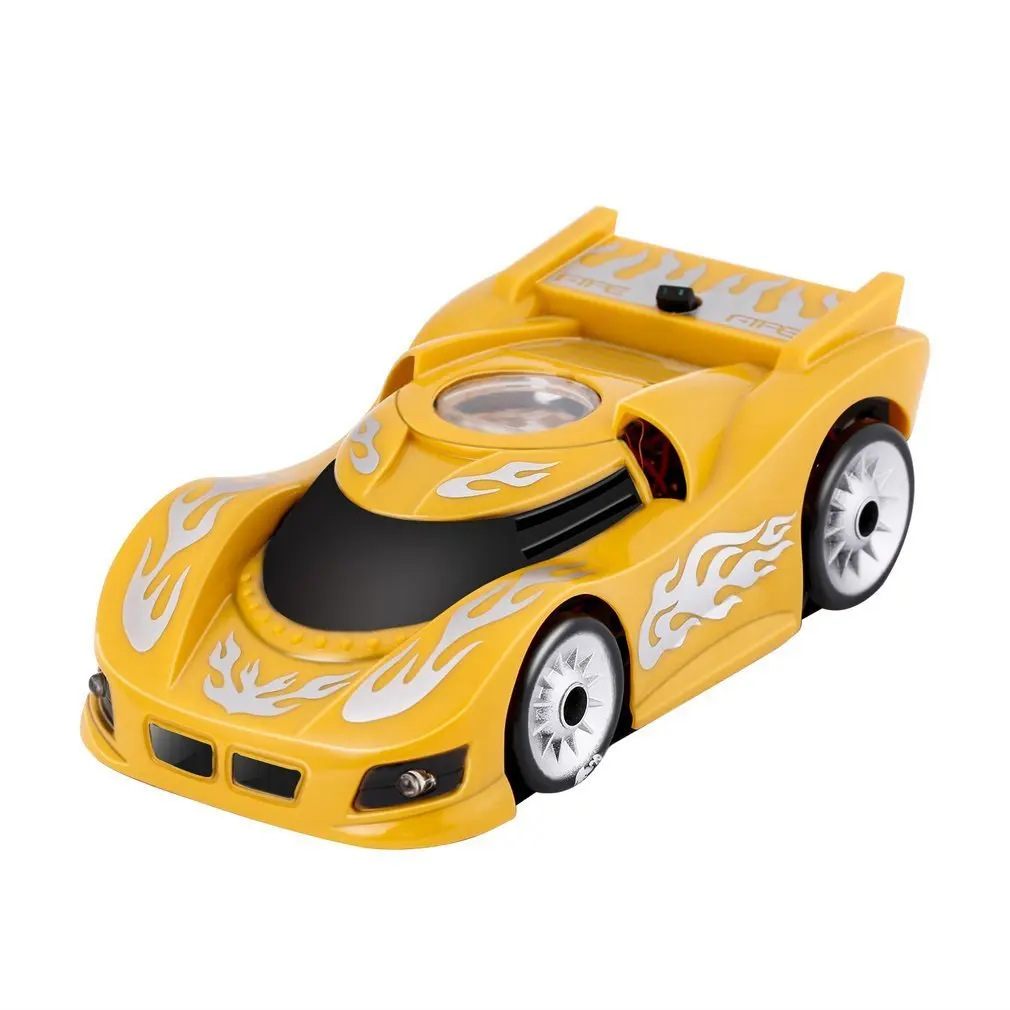 Yellow Настенный гоночный потолочный стеклянный скалолазание coche RC автомобиль нулевой гравитации пол альпинист Мини RC Racer дистанционное управление гусеничный Малыш игрушка - Цвет: Yellow