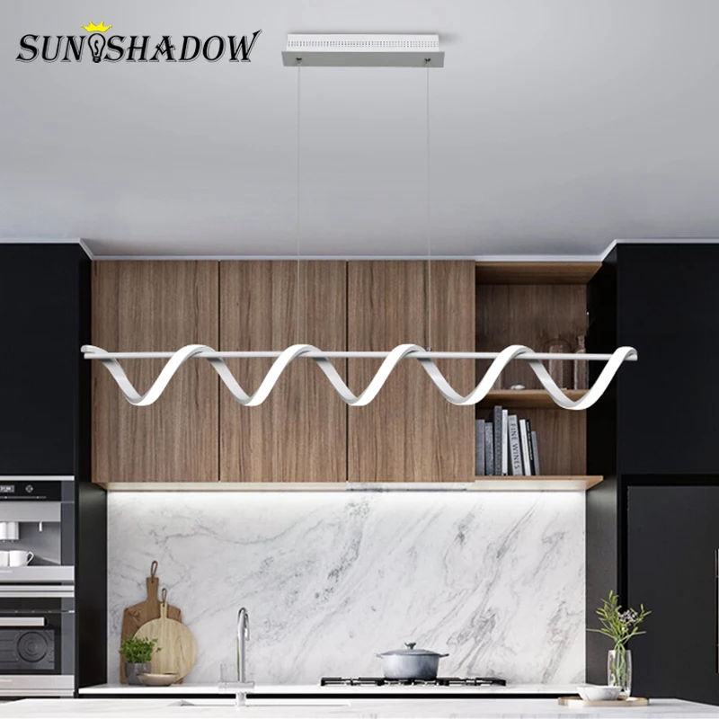 Современный светодиодный подвесной светильник белый металлический Потолочный