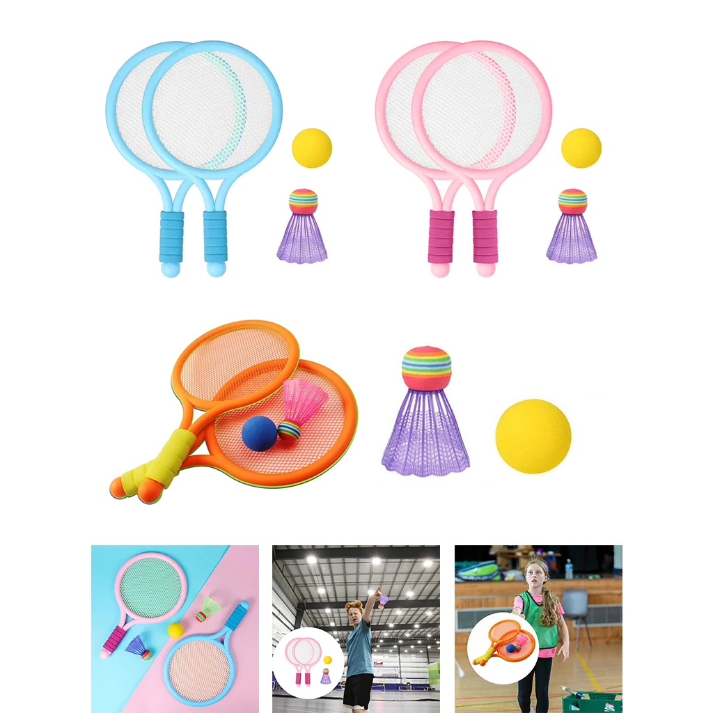 

Badminton Set for Kids with 2 Rackets, 2 Balls Tennis Racquet Play Game Beach
