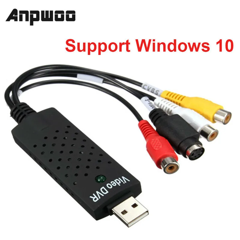 ANPWOO Поддержка Windows 10 USB DVR видеозахват usb адаптер для смены видео на дисплей ПК