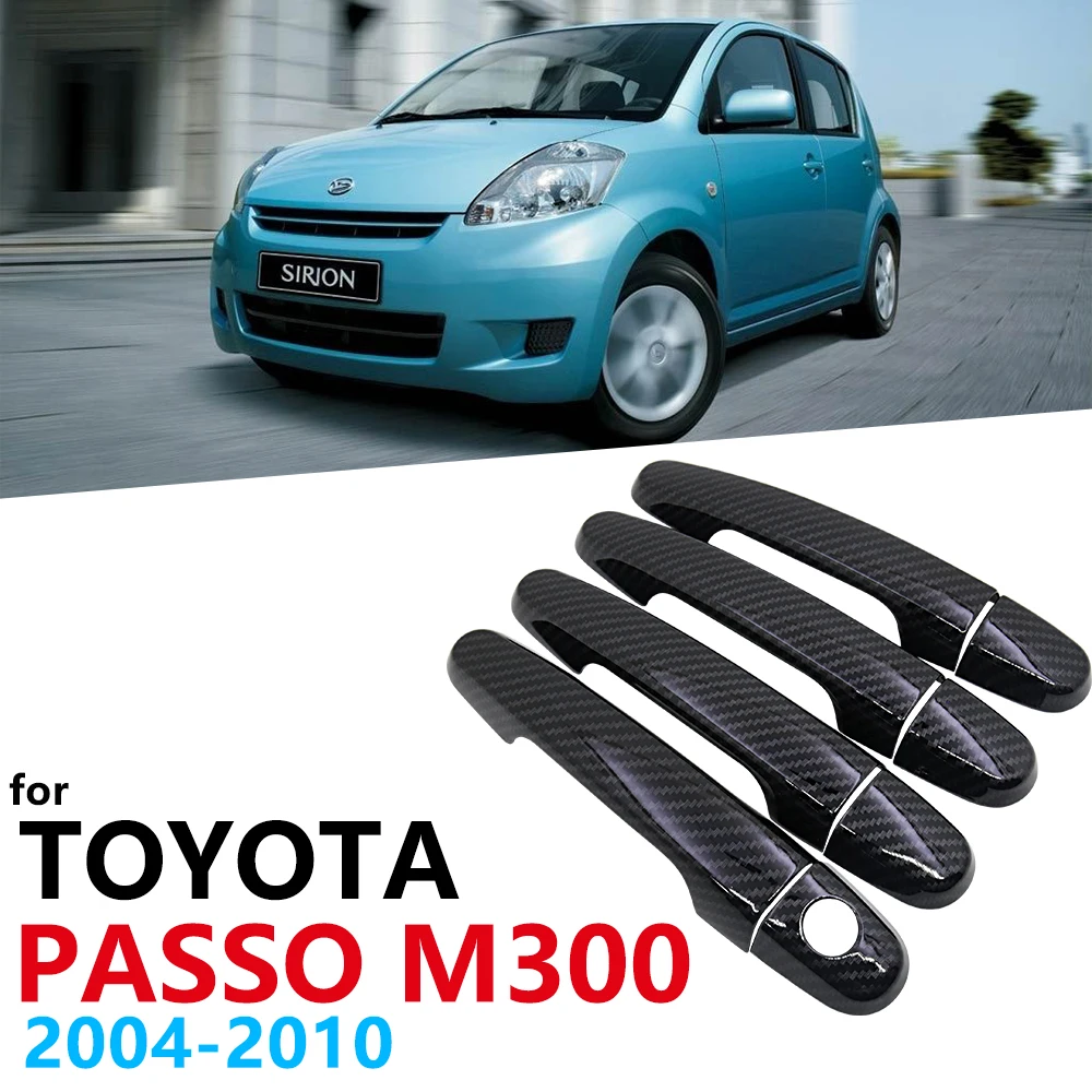 Чехол для автомобильной дверной ручки из углеродного волокна Toyota Boon Passo Perodua Myvi