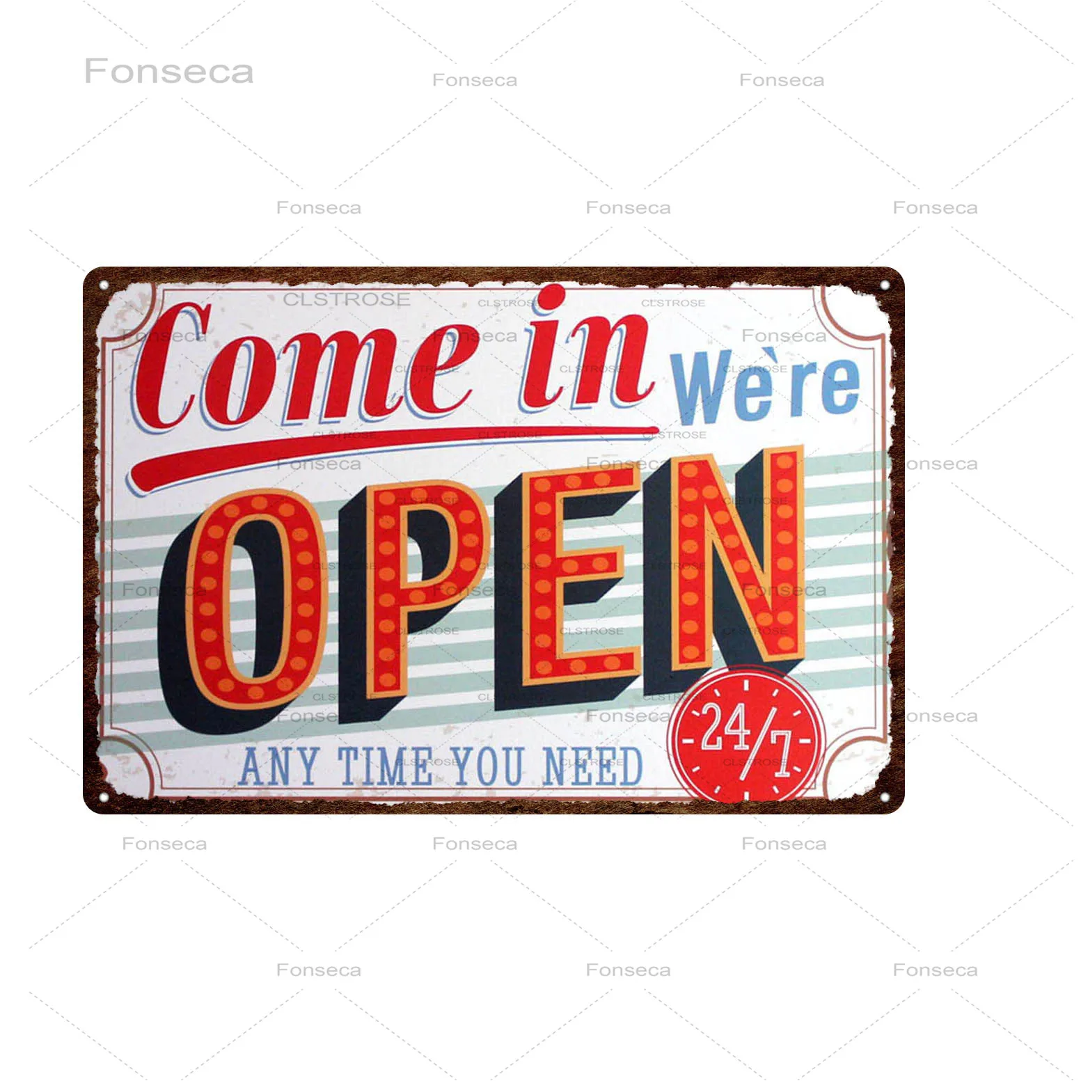 Open/Closed Metal Tin Sign Bar Cafe Diner Garage Pub Home Wall Decoration Retro Welcome Art Poster 30*20 cm | Дом и сад