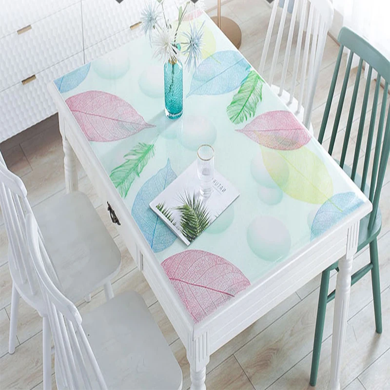 Прямоугольная ПВХ скатерть 2D стильная Водонепроницаемая с рисунком мягкое