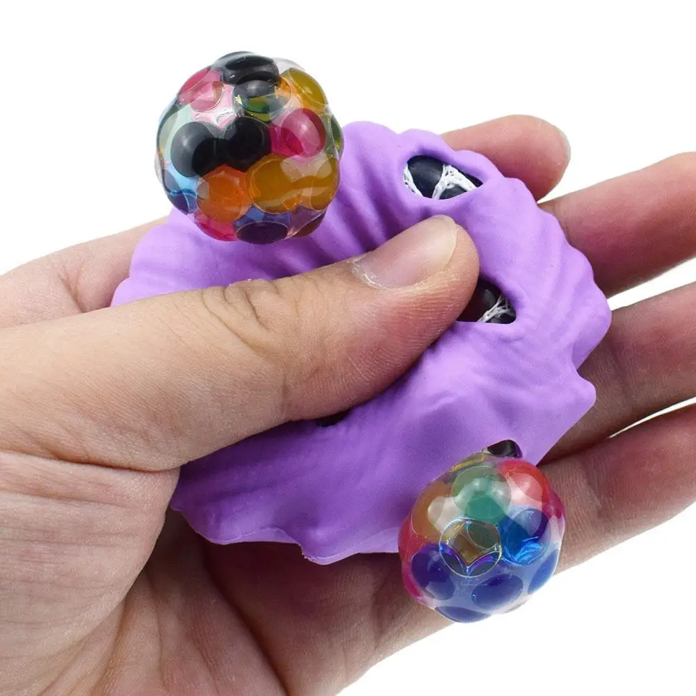 

Spongy Rainbow Ball Toy Squeezable Stress Toy Stress Relief Ball For Fun 5ml Grape Balls Relieve Pressure Balls Hand Fidget Toy