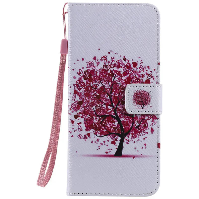 Colored Tree Для samsung Galaxy j3 j5 j7 A5 A3 j1 S5 S6 S7 край S8 S9 S10 плюс A20 A30 A40 A50 Капа флип чехол Кожаный чехол-бумажник с крышкой D06F - Цвет: Colored Tree
