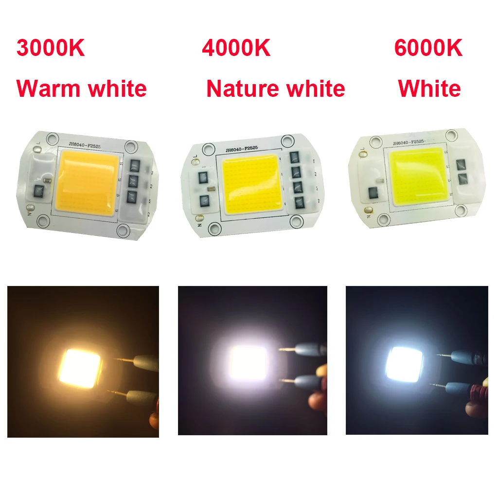 

AC LED COB Modules AC110V 20W 30W 50W Input Smart IC Driver For DIY LED Floodlight Spotlight Garden Bulb