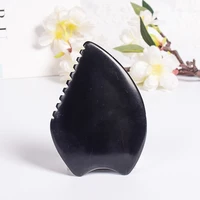 natural stone face care gua sha massager beauty skin scraping board black bian shi crystal massage tool health neck therapy