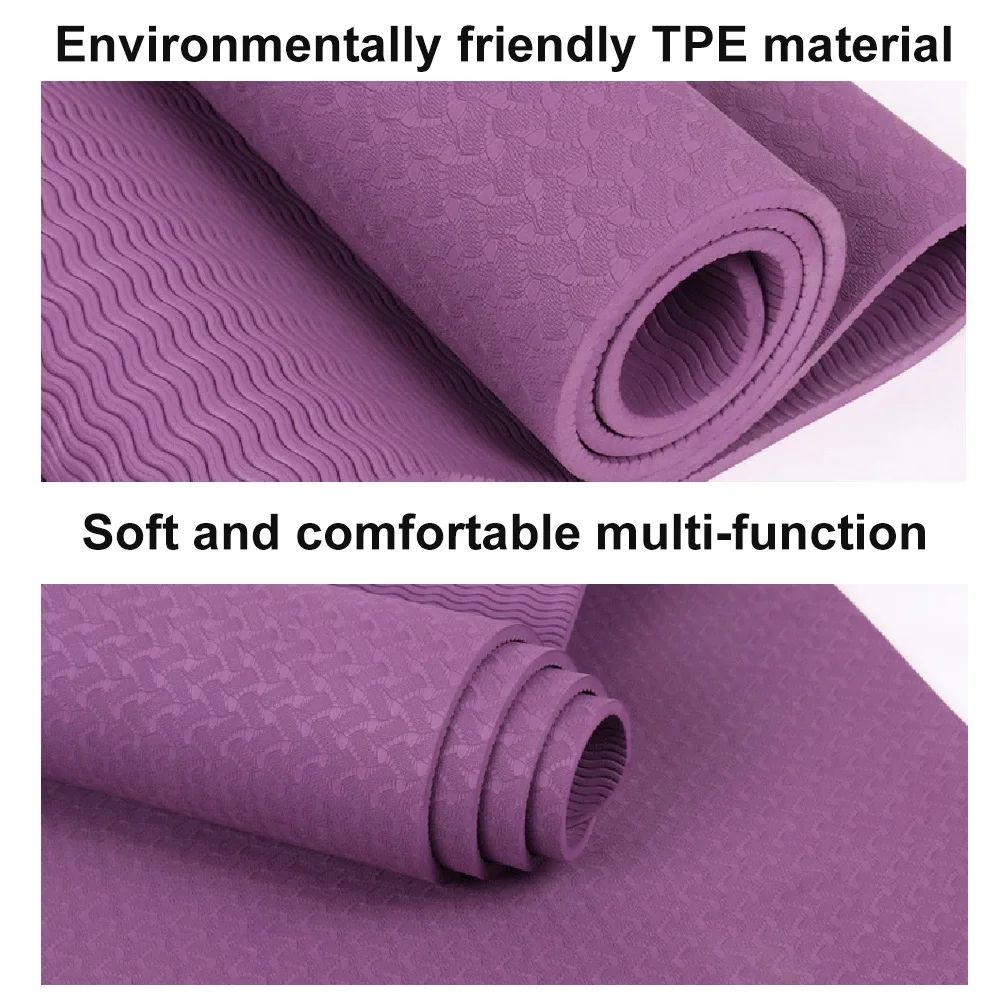 183*61*0 6 см Коврик для йоги TPE завернут в сплошной Цвет домашнего спортзала Фитнес