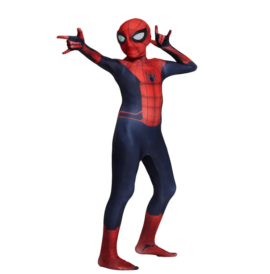 Высококачественный Детский костюм Человека-паука Супергерой лайкра