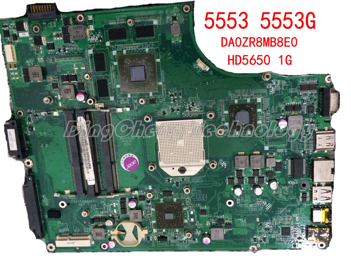 

Laptop Motherboard for ACER 5553 5553G MB. R6K0.001 MBR6K06001 DA0ZR8MB8E0 Mainboard HD5650 1G GPU DDR3
