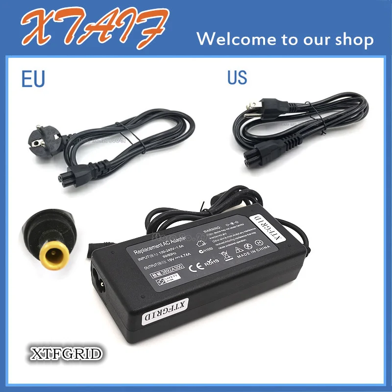 Зарядное устройство для ноутбуков Samsung R520 R522 R530 R580 R560, 19 в, 4,74 А, 90 Вт