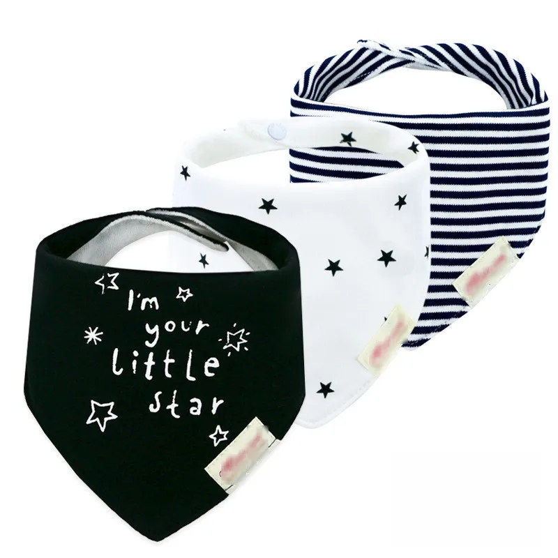 3pcs Organic Cotton Baby Scarf Muslin Burp Cloth Bandana Bibs Newborn Baby Boy Infant Girl Toddler Winter Scarf Waterproof Bib
