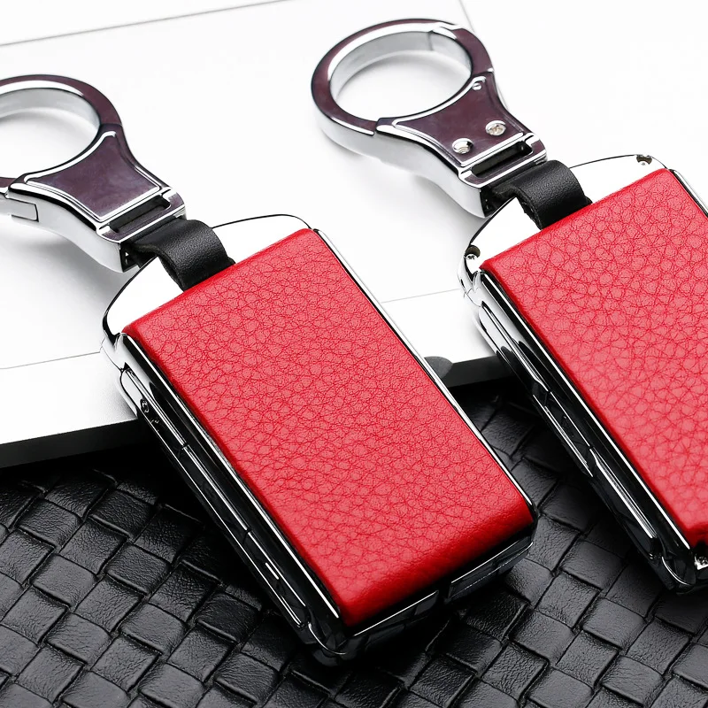 

Special Car Key Cover for Volvo S90/V90C CXC90 2018 XC60 Leather Key Case Buckle Shell Decoration Accessories