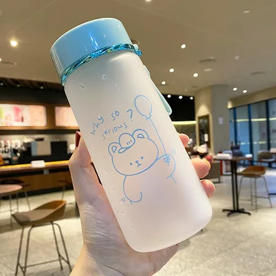 400 мл Матовая бутылка для воды с веревкой бутылки фруктового сока герметичная