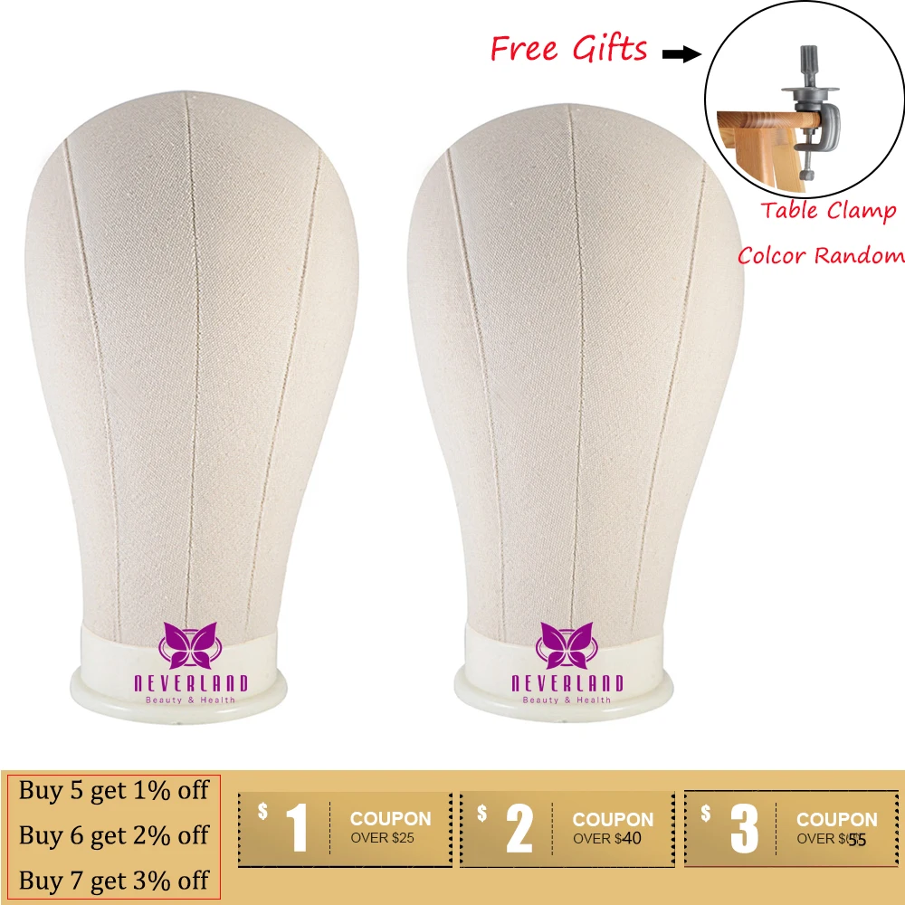 22 '' 23'' учебный манекен голова холст блок головы дисплей стиль парик стенд