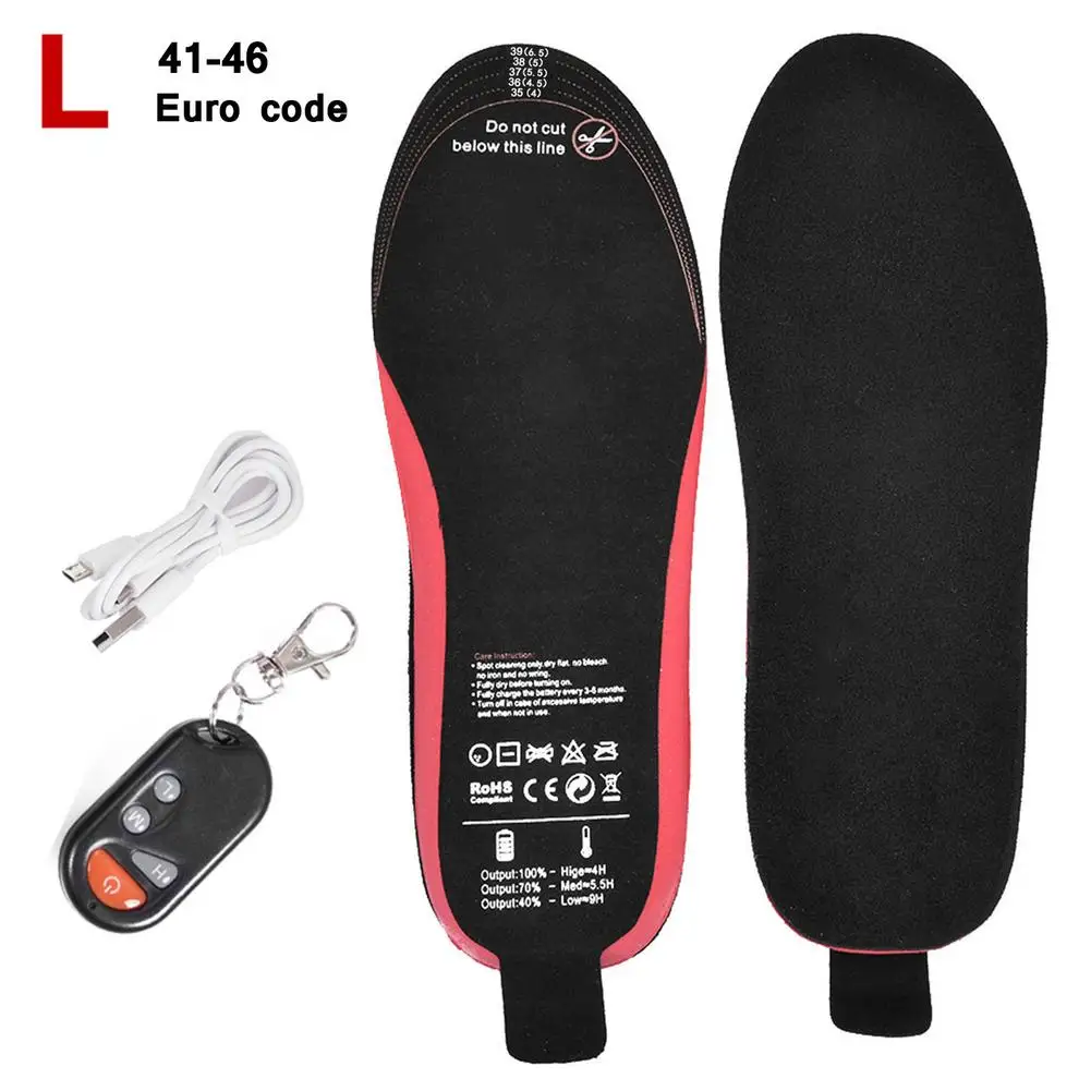 USB Heated Shoe Insoles Electric Foot Warming Pad Feet Warmer Sock Pad Mat Winter Outdoor Sports Heating Insoles Unisex images - 6