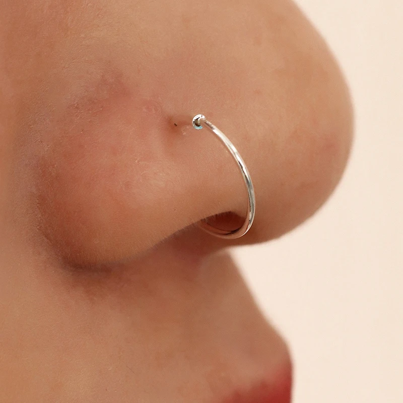 Медное кольцо для имитации пирсинга носа 1 шт. клипса с кристаллом циркония на