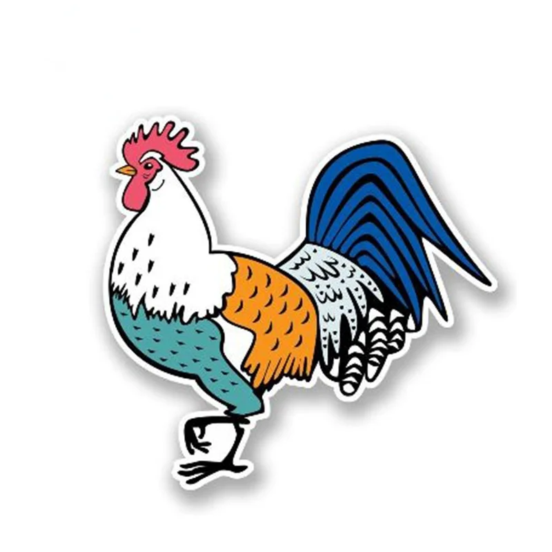 

13*12cm Waterproof Sticker Rooster Chicken Hen Decal Cartoon Animal Car Styling Vinyl Graphic Waterproof Car Assessoires KK