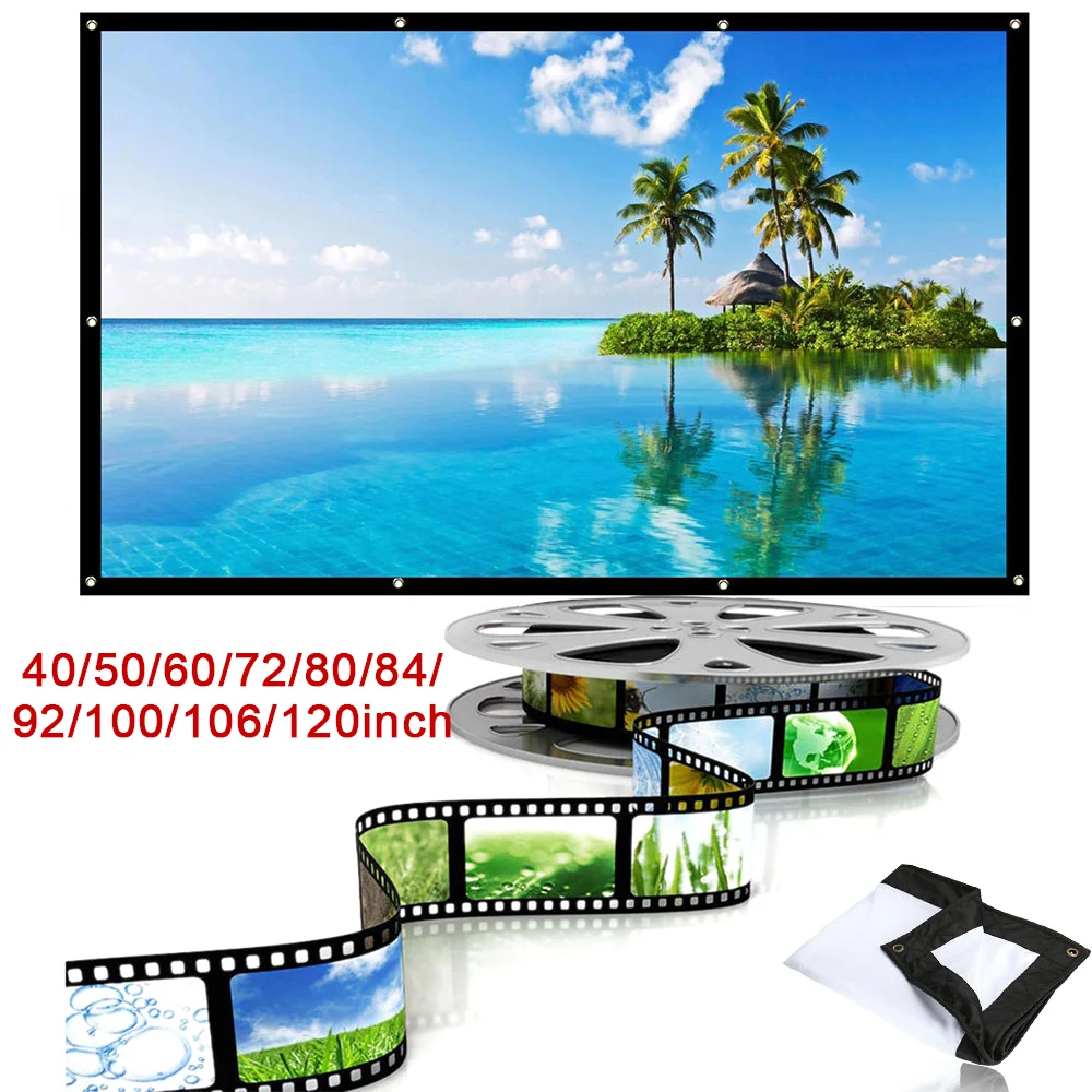Экран проектора 4:3 из полиэстера и спандекса видеопроектор для домашнего