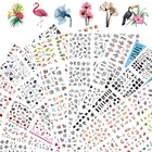 12 дизайнерские наклейки для ногтей набор Смешанные Цветочные геометрические сексуальные девушки Нейл-арт Переводные переводные наклейки для ногтей татуировки слайдеры маникюр