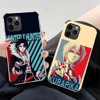 hunter x hunter phone case lambskin leather%c2%a0for iphone 12 11 8 7 6 xr x xs plus mini plus pro max shockproof anime cartoon funda