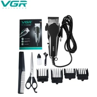 vgr hair clipper new electric clipper high power gradient plug in hair clipper set v 130 silent high power no hair stuck