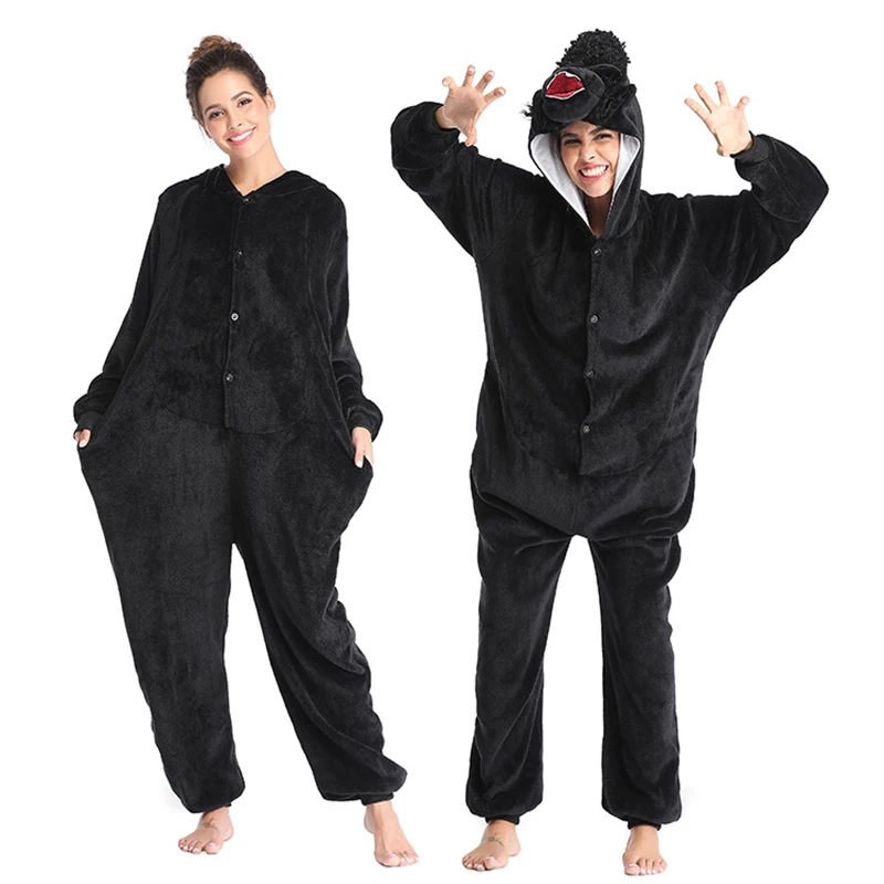 Женские Фланелевые пижамы Kigurumis домашняя одежда цельный Пижамный костюм