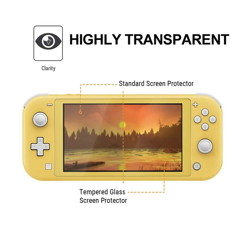 Закаленное стекло для Nintendo Switch Lite NS Ultra Clear Full HD защитная пленка крышка игровой