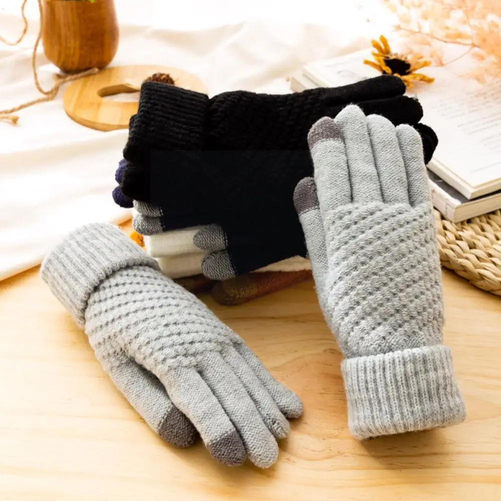 

Child Cute Autumn Winter Warm Thick Gloves Cashmere Halloween Skiing GlovesTouch Screen Christmas Gift Gloves Knitted E4Z3