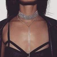 crystal choker necklace 2021 luxury statement chokers necklaces for women trendy chunky neck accessories fashion jewellery g