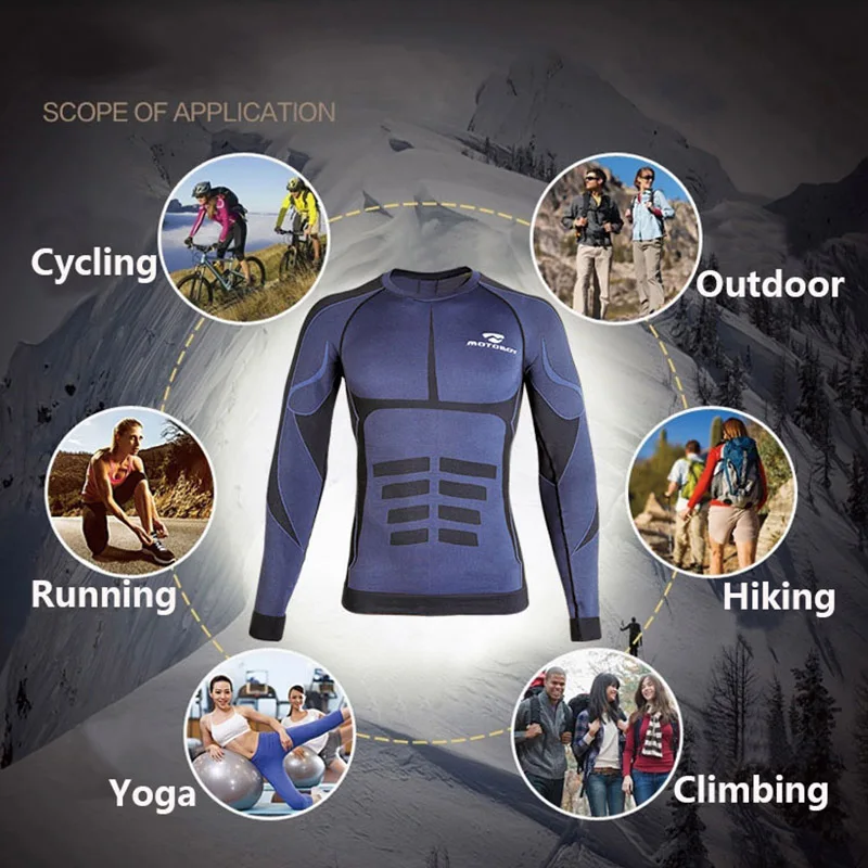 Мужской зимний костюм Motoboy для езды на мотоцикле велосипеде лыжах теплое нижнее